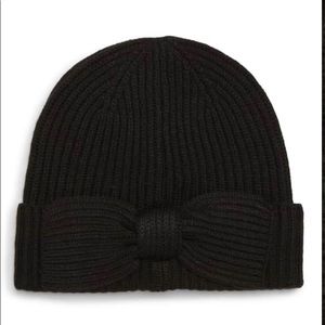 Brand New Kate Spade Bow Beanie Black with Tag